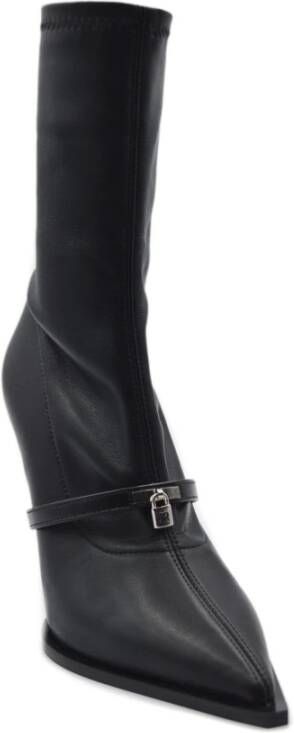 John Richmond Stijlvolle Tronchetto Laarzen met 10cm Hak Black Dames