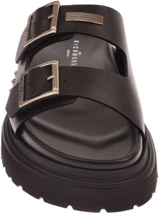 John Richmond Studded High Sole Sandal Black Heren