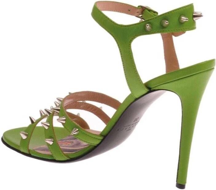 John Richmond Studded hoge hak sandaal met patroon Green Dames