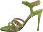 John Richmond Studded hoge hak sandaal met patroon Green Dames - Thumbnail 4