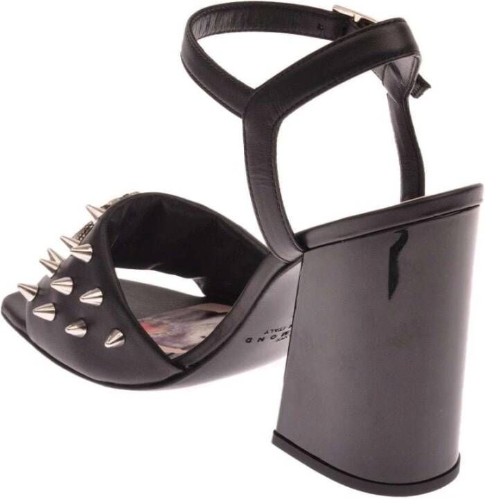 John Richmond Studded Logo High Heel Sandal Black Dames