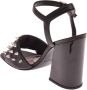 John Richmond Studded Logo High Heel Sandal Black Dames - Thumbnail 4