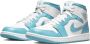 Jordan Mid UNC Blauw Leren Sneakers Blue Heren - Thumbnail 2