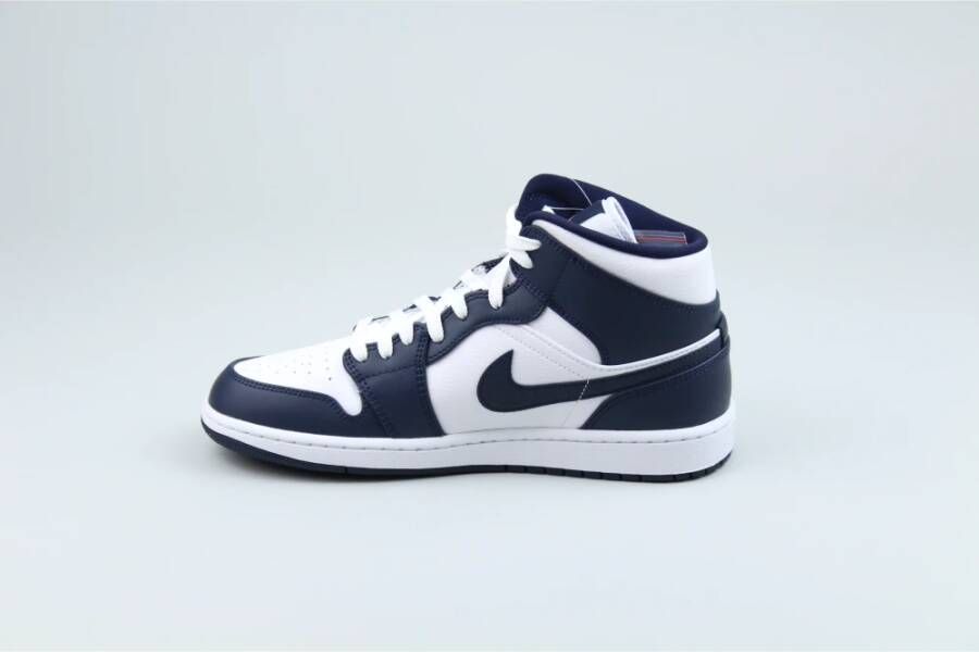 Jordan Navy Blauwe Mid-Top Sneakers Blue Heren