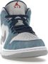 Jordan Air 1 Mid SE Franse Sneakers Blauw Dames - Thumbnail 52