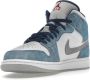 Jordan Air 1 Mid SE Franse Sneakers Blauw Dames - Thumbnail 57