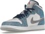 Jordan Air 1 Mid SE Franse Sneakers Blauw Dames - Thumbnail 58