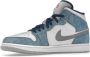 Jordan Air 1 Mid SE Franse Sneakers Blauw Dames - Thumbnail 60