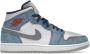 Jordan Air 1 Mid SE Franse Sneakers Blauw Dames - Thumbnail 44