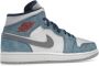 Jordan Air 1 Mid SE Franse Sneakers Blauw Dames - Thumbnail 78