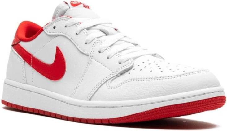 Jordan Retro Low OG Sneakers Wit Rood White Heren