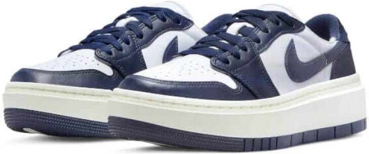 Jordan Elevate White Midnight Navy Sneakers Blauw Dames