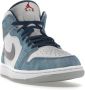 Jordan Air 1 Mid SE Franse Sneakers Blauw Dames - Thumbnail 13