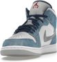 Jordan Air 1 Mid SE Franse Sneakers Blauw Dames - Thumbnail 18