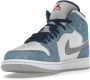 Jordan Air 1 Mid SE Franse Sneakers Blauw Dames - Thumbnail 19