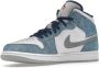 Jordan Air 1 Mid SE Franse Sneakers Blauw Dames - Thumbnail 21