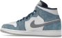 Jordan Air 1 Mid SE Franse Sneakers Blauw Dames - Thumbnail 26