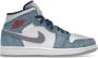 Jordan Air 1 Mid SE Franse Sneakers Blauw Dames - Thumbnail 6