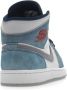 Jordan Air 1 Mid SE Franse Sneakers Blauw Dames - Thumbnail 35