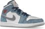 Jordan Air 1 Mid SE Franse Sneakers Blauw Dames - Thumbnail 9