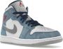 Jordan Air 1 Mid SE Franse Sneakers Blauw Dames - Thumbnail 11