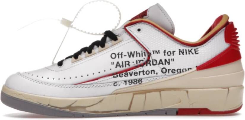 Jordan Retro Low Off-White Red Sneakers Rood Heren