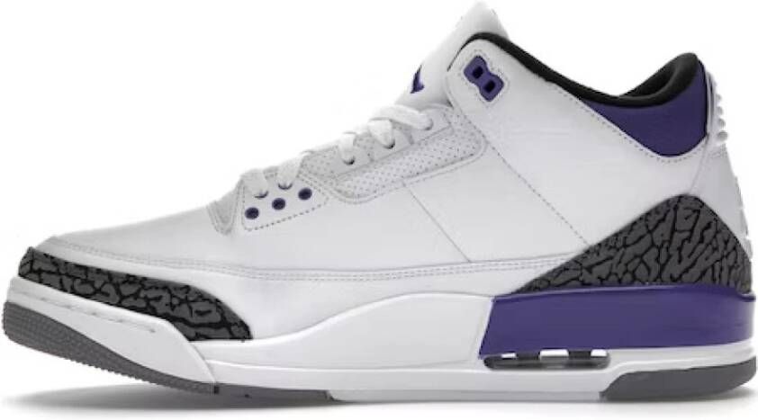 Jordan Donkere Iris Retro Sneakers voor Heren Wit Heren