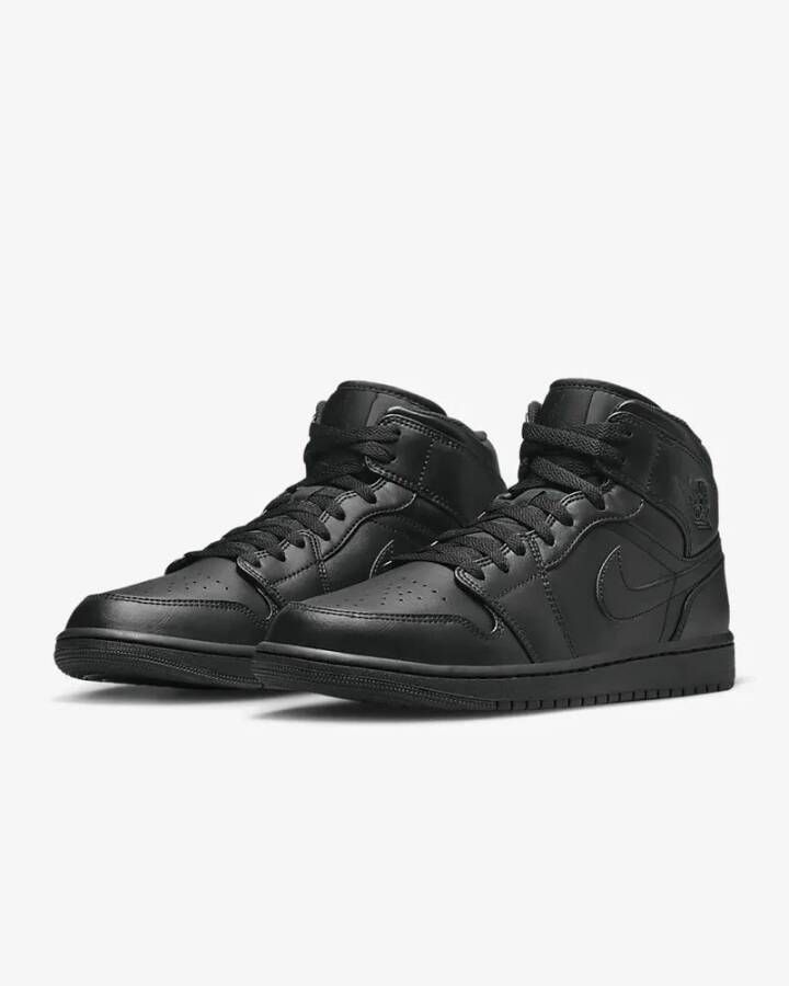 Jordan Triple Black Mid Top Sneakers Black Heren