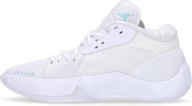 Jordan Witte Sneaker met Aqua Accenten White Heren