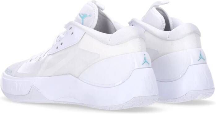 Jordan Witte Sneaker met Aqua Accenten White Heren