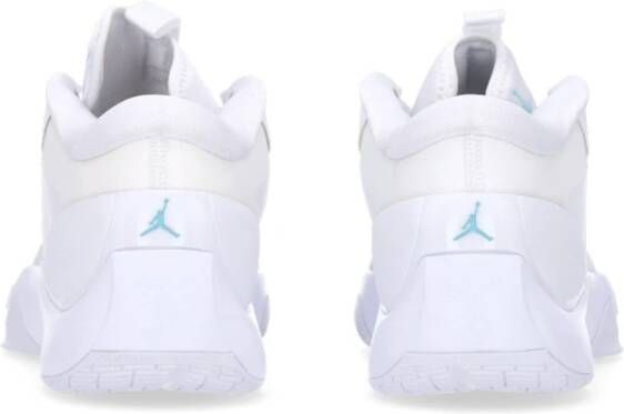 Jordan Witte Sneaker met Aqua Accenten White Heren