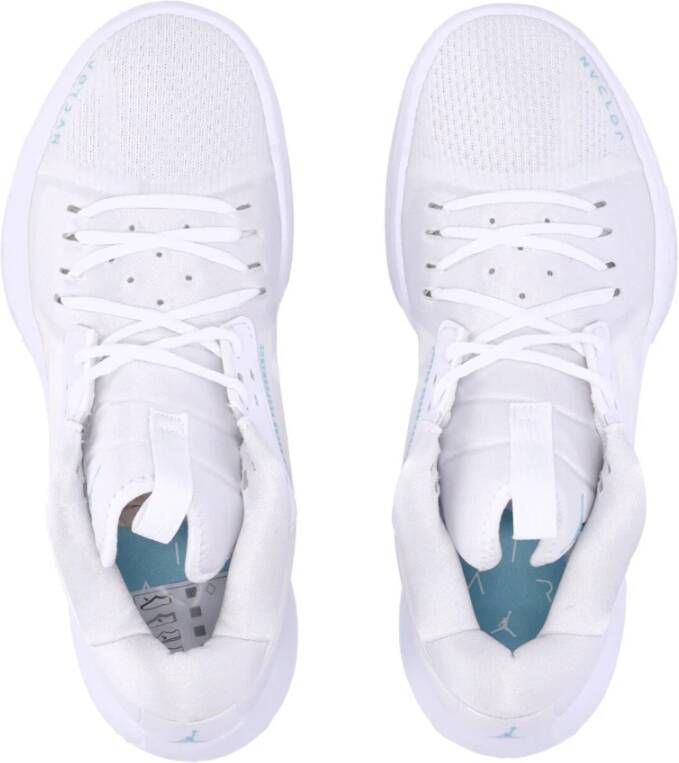 Jordan Witte Sneaker met Aqua Accenten White Heren