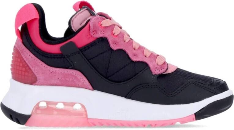 Jordan Zwarte lage sneaker met roze accenten Pink Dames