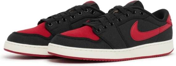 Jordan Zwarte Low QS 'Bred' Sneakers Black Heren