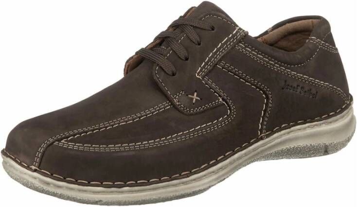 Josef Seibel Anthrazit Veterschoenen Brown Heren