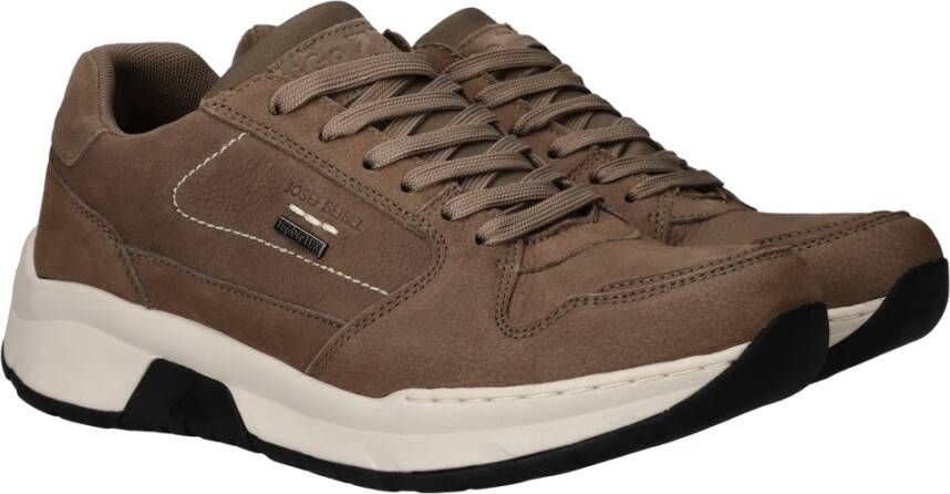 Josef Seibel Taupe Leren Sneaker met TopdryTex Gray Heren