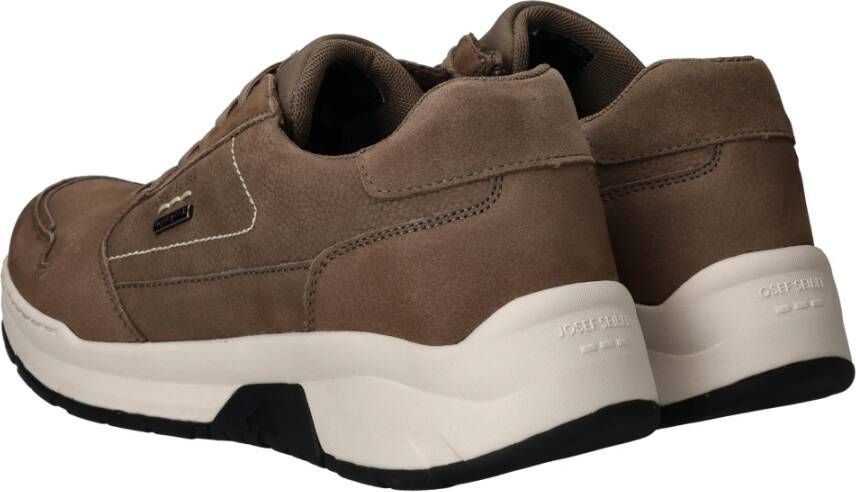 Josef Seibel Taupe Leren Sneaker met TopdryTex Gray Heren