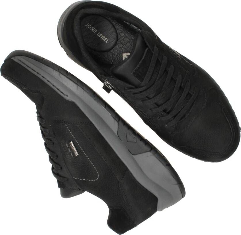 Josef Seibel Zwarte Leren Sneaker TopdryTex Black Heren