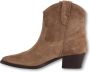 Julie Dee Beige Leren Enkellaars Brown Dames - Thumbnail 2