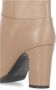 Julie Dee Beige Leren Laarzen Ronde Neus 8cm Hak Beige Dames - Thumbnail 6