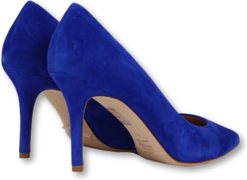 Julie Dee Blauwe Suède Klassieke Pump Blue Dames