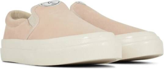 Junya Watanabe Witte Slip-On Sneakers Logo Rubber Beige Heren