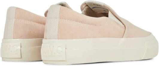 Junya Watanabe Witte Slip-On Sneakers Logo Rubber Beige Heren