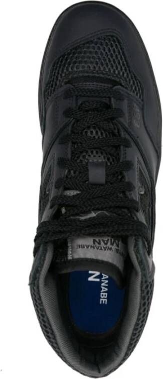 Junya Watanabe Zwarte High-Top Sneakers met Mesh Details Black Heren