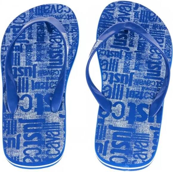 Just Cavalli Blauwe Logo Flip Flop Sandaal Blue Heren