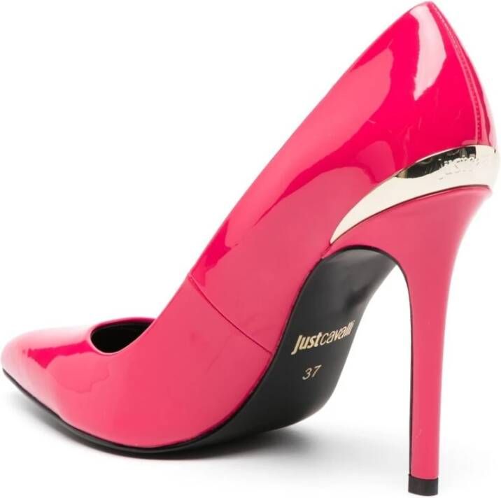 Just Cavalli Fuchsia Hakken Sandalen Roze Dames