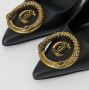 Just Cavalli Leren pumps met slangenlogo Black Dames - Thumbnail 4