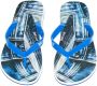 Just Cavalli Logo Mannen Flip-Flops Beachwear Schoenen Blue Heren - Thumbnail 2