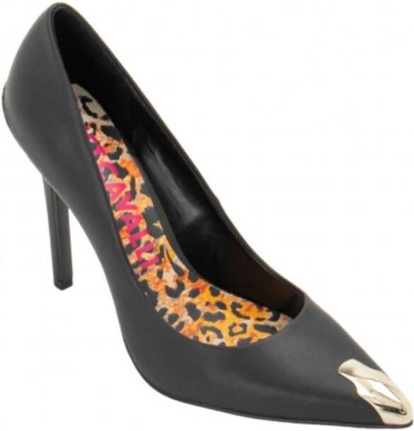 Just Cavalli Metalen Detail Puntige Neus Pumps Black Dames