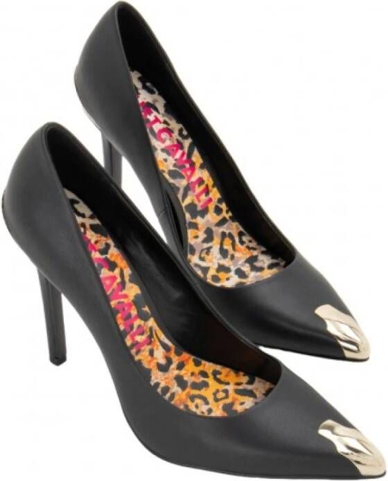 Just Cavalli Metalen Detail Puntige Neus Pumps Black Dames